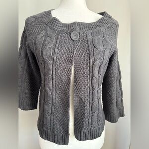Sonoma Dark Gray Cable Knit Cardigan